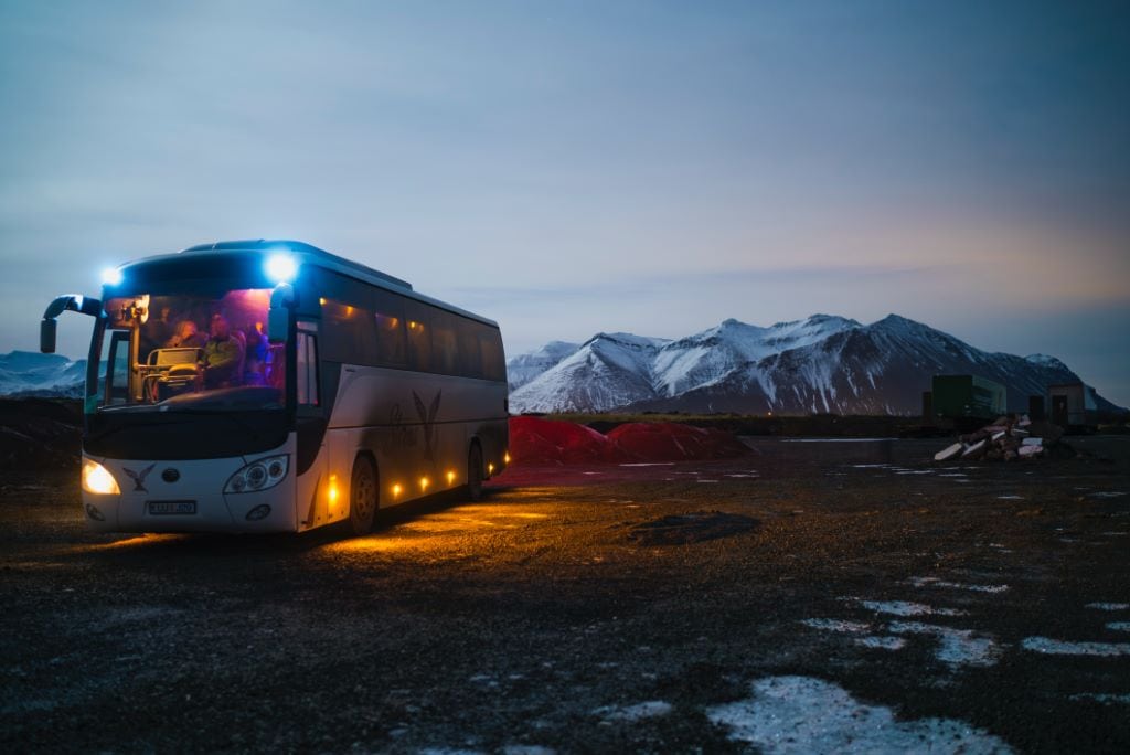 Tour coach in Iceland