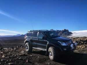 A black Toyota Land Cruiser