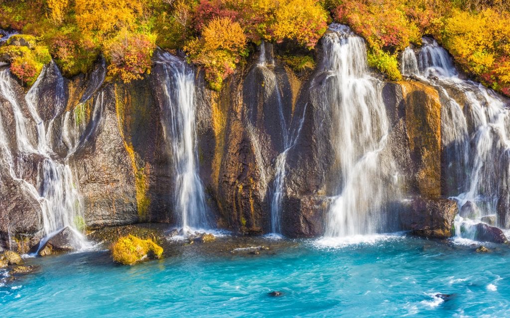 Hraunfossar waterfall - Iceland Private Silver Circle Tour