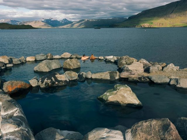 Hvammsvík Hot springs Whale fjord Iceland-3