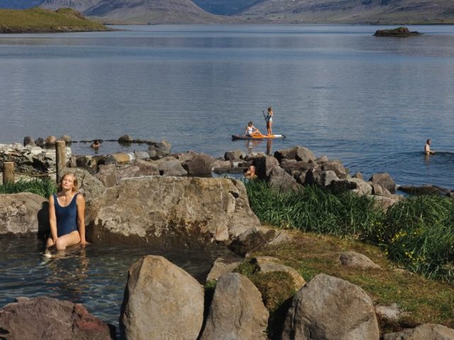 Hvammsvík Hot springs Whale fjord Iceland-5