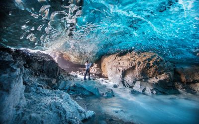 Exploring an amazing blue ice cave in Iceland