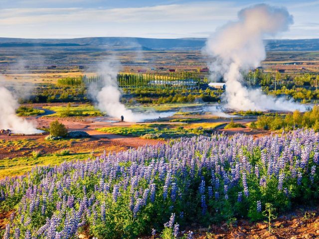 Geysir Geothermal Area in Iceland, Golden Circle