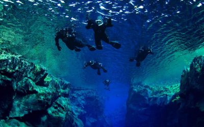 Snorkeling between two continental plates in Silfra